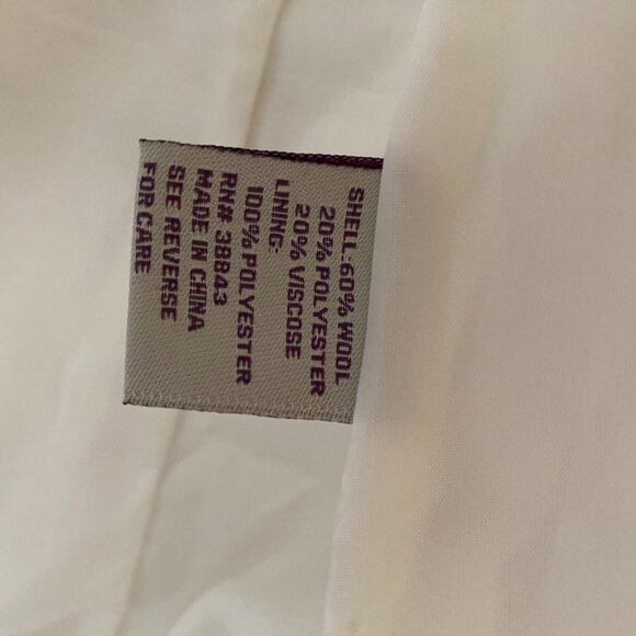 Ivory Double-Breasted Pea Coat with Flattering Shape and Removable Hood - Size S - Picture 4 of 9